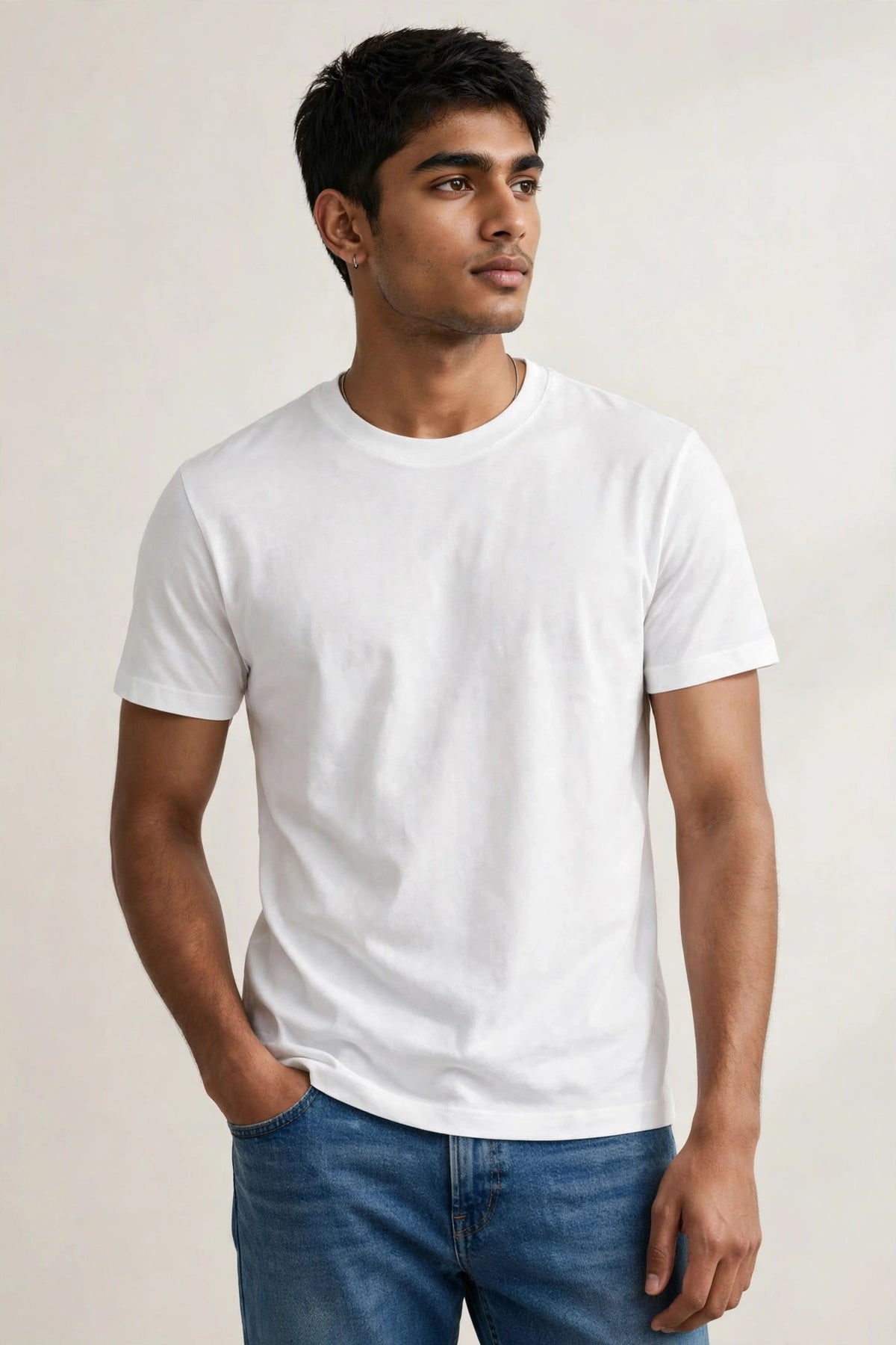 Premium Plain Cotton T-Shirt For Men