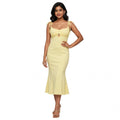 Wo Mermaid Gown | Sleeveless Square Neck Ankle Length Party Dress For Women