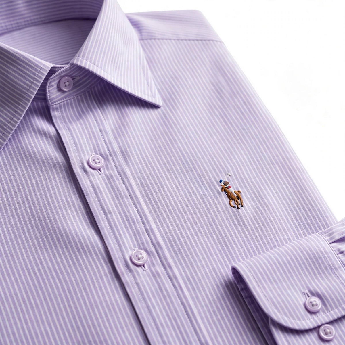 US Polo Striped Cotton Shirt – Regular Fit Full Sleeve Button-Down For Men