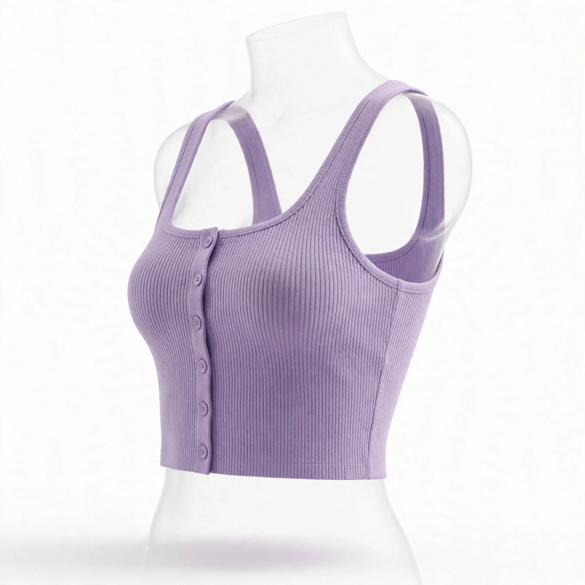 Wo Cotton Crop Top | Sleeveless Square Neck Casual Top For Women