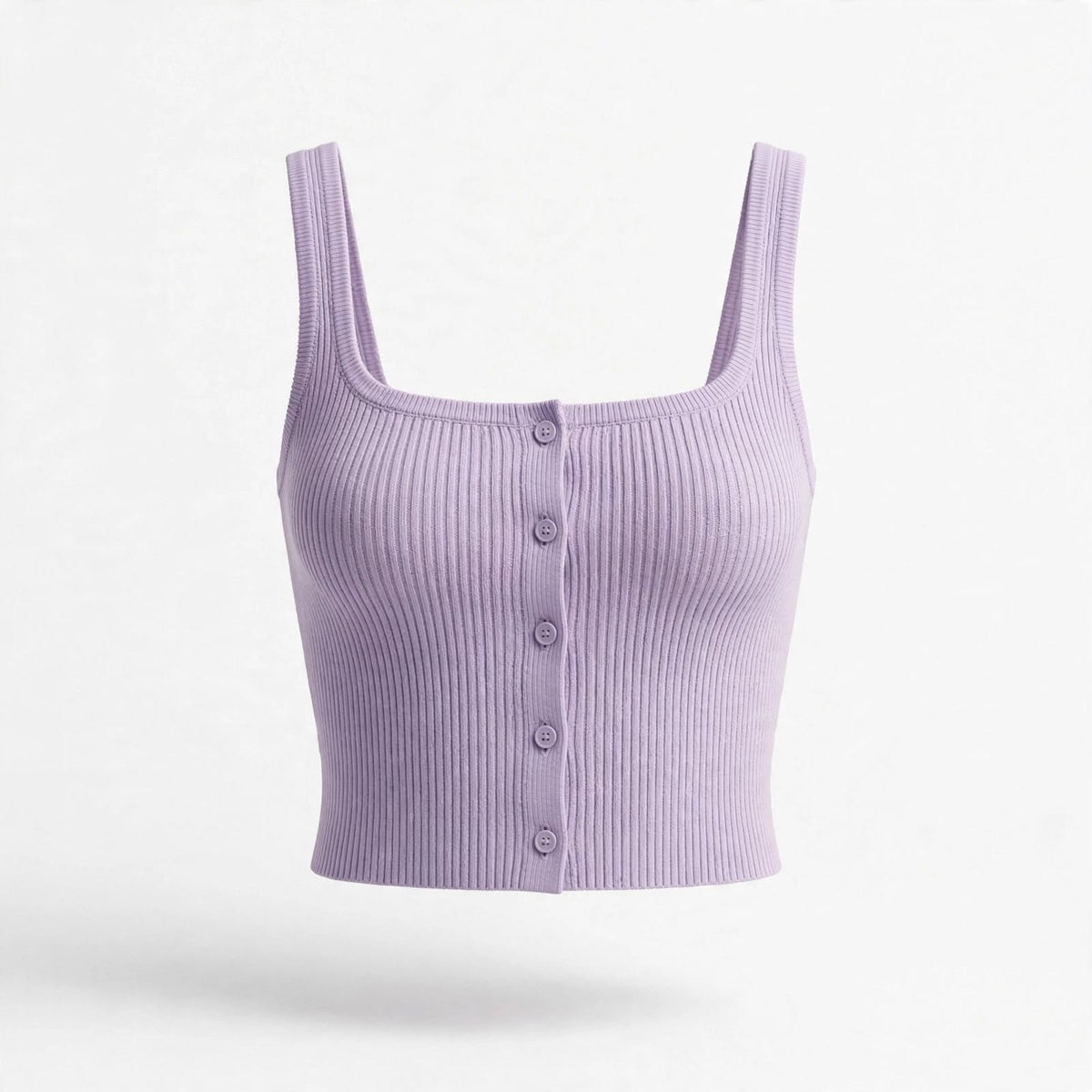 Wo Cotton Crop Top | Sleeveless Square Neck Casual Top For Women