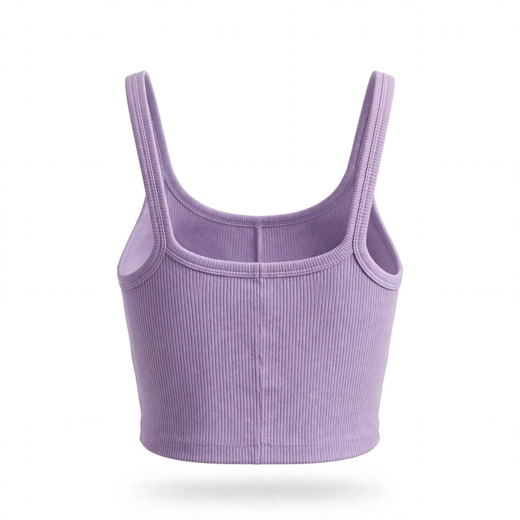 Wo Cotton Crop Top | Sleeveless Square Neck Casual Top For Women