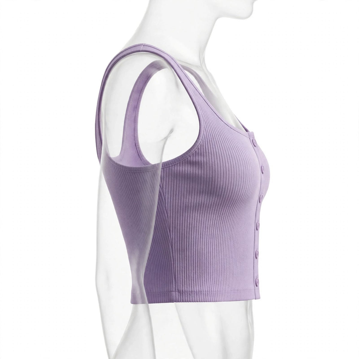 Wo Cotton Crop Top | Sleeveless Square Neck Casual Top For Women