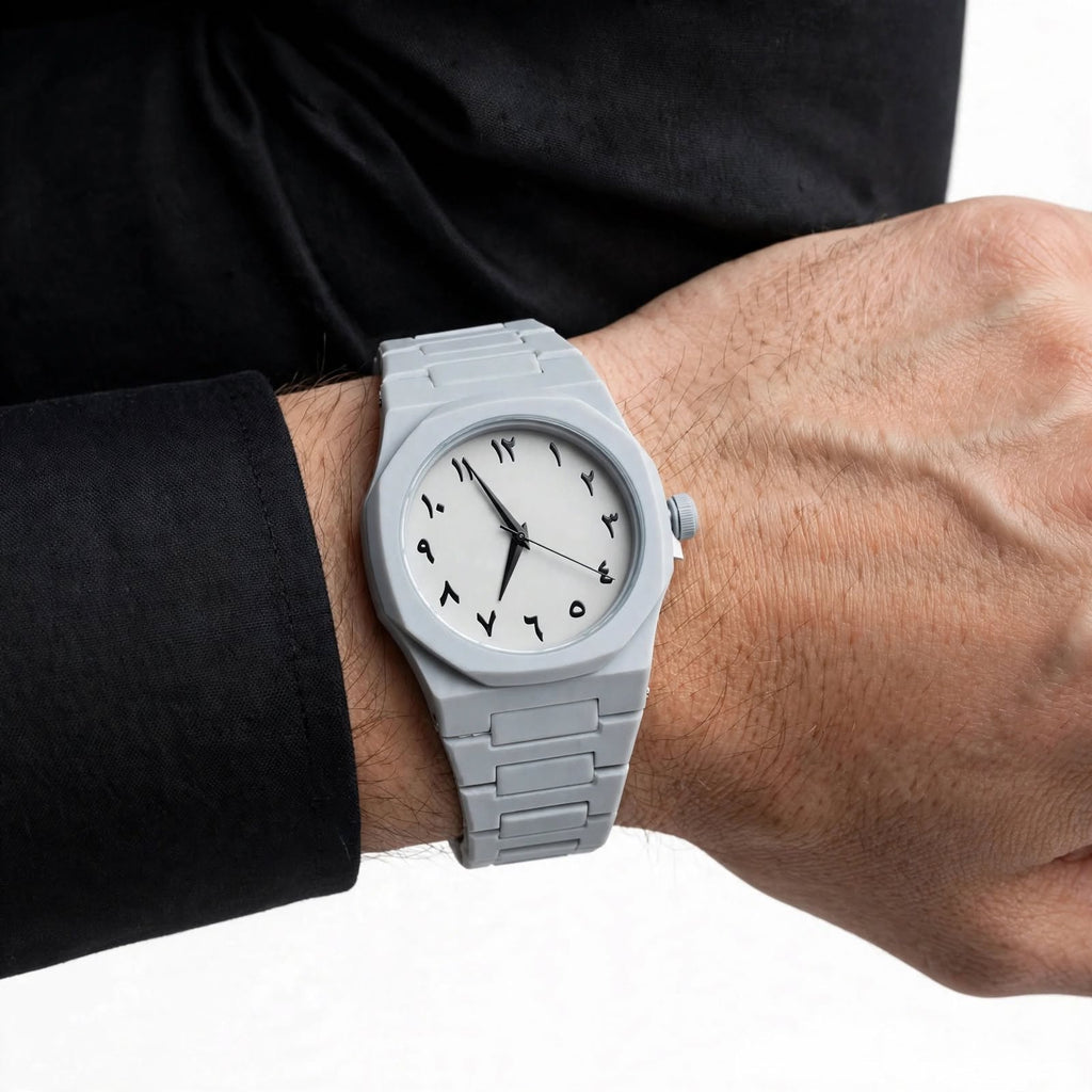 Casual Quartz Digital Watch with Leather Strap & Date Display For Men