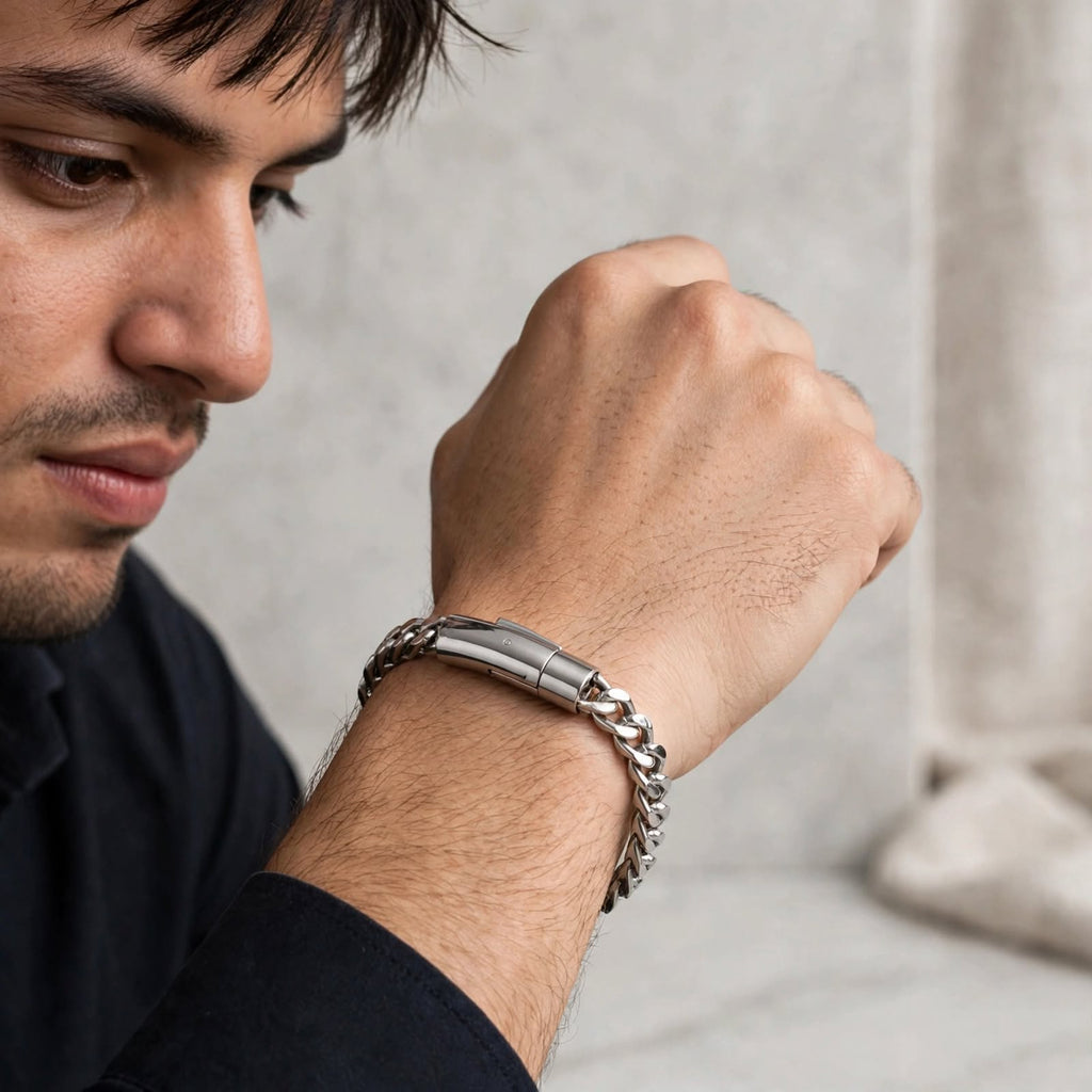 Wheat Chain Bracelet | Stainless Steel Bracelet FFBL192_A For Men