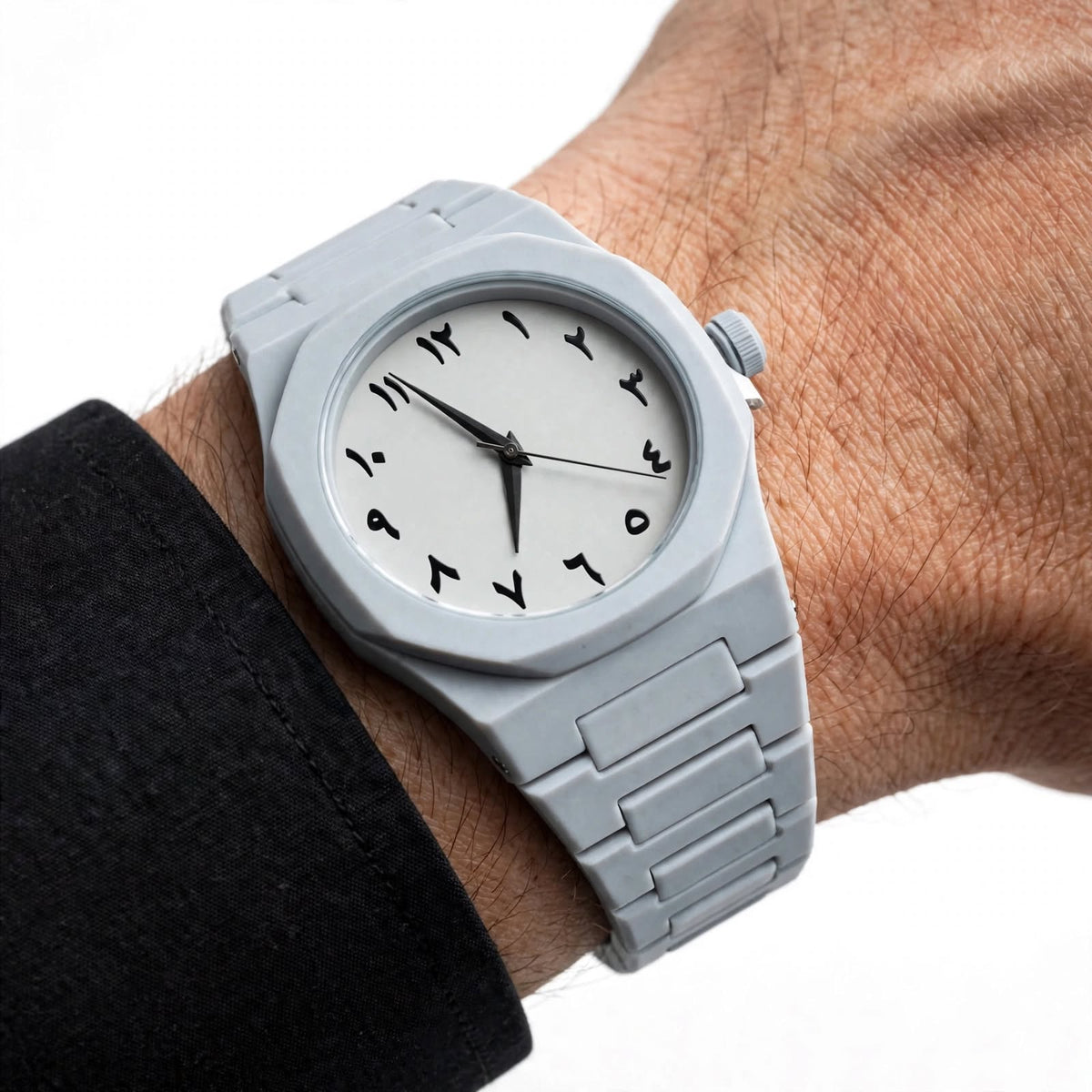 Casual Quartz Digital Watch with Leather Strap & Date Display For Men