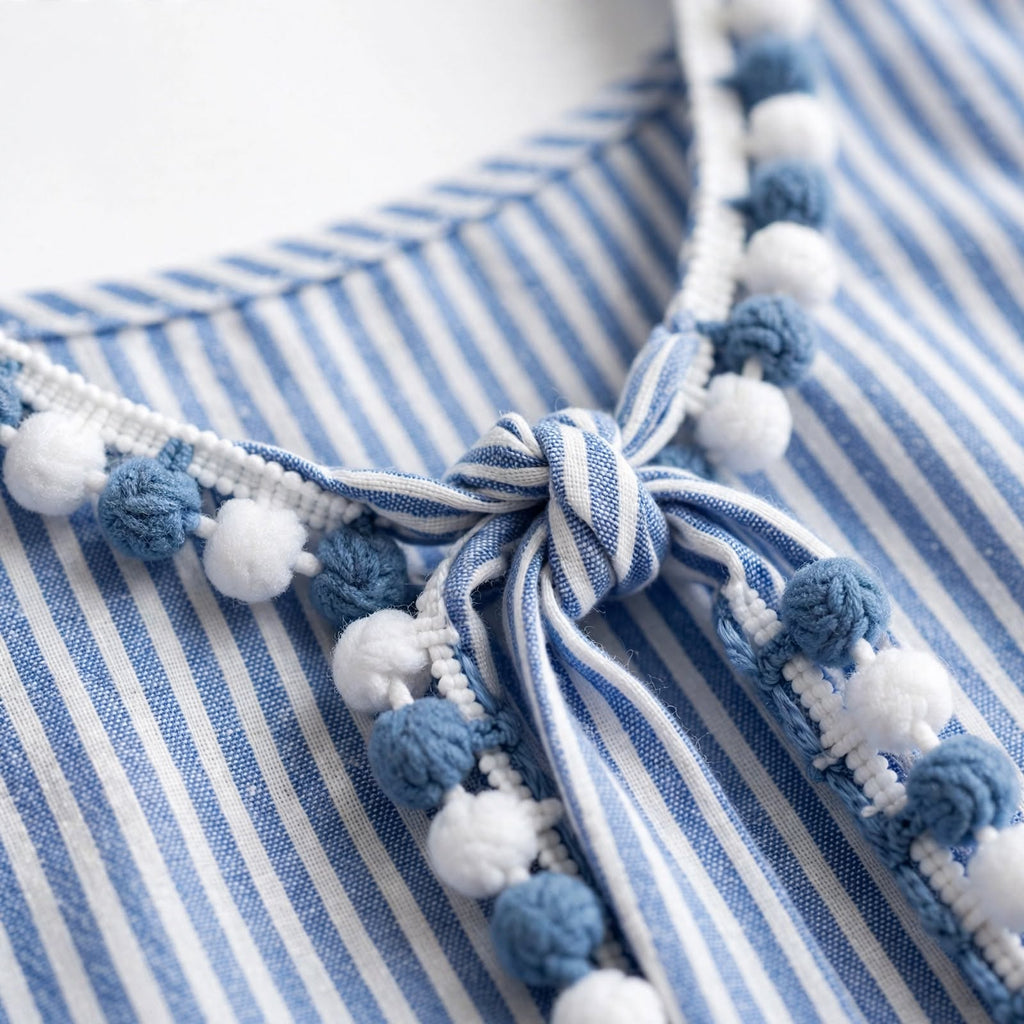 Wo Cotton Beach Wear Dress | V Neck Lace Work Resort Dress For Women