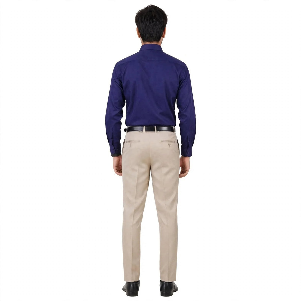 Flat Front Formal Trouser – Cotton Blend Regular Fit Mid Rise For Men