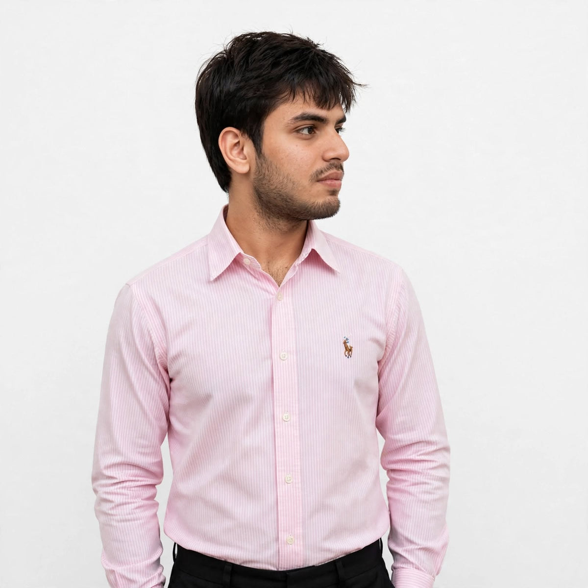 US Polo Striped Cotton Shirt – Regular Fit Full Sleeve Button-Down For Men