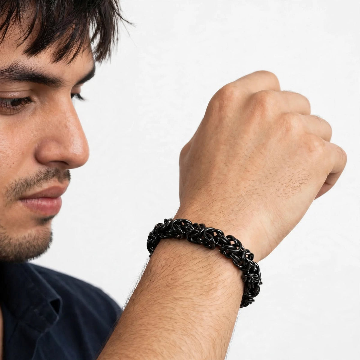 Shiny Stainless Steel Bracelet | Plated FFBL181 For Men