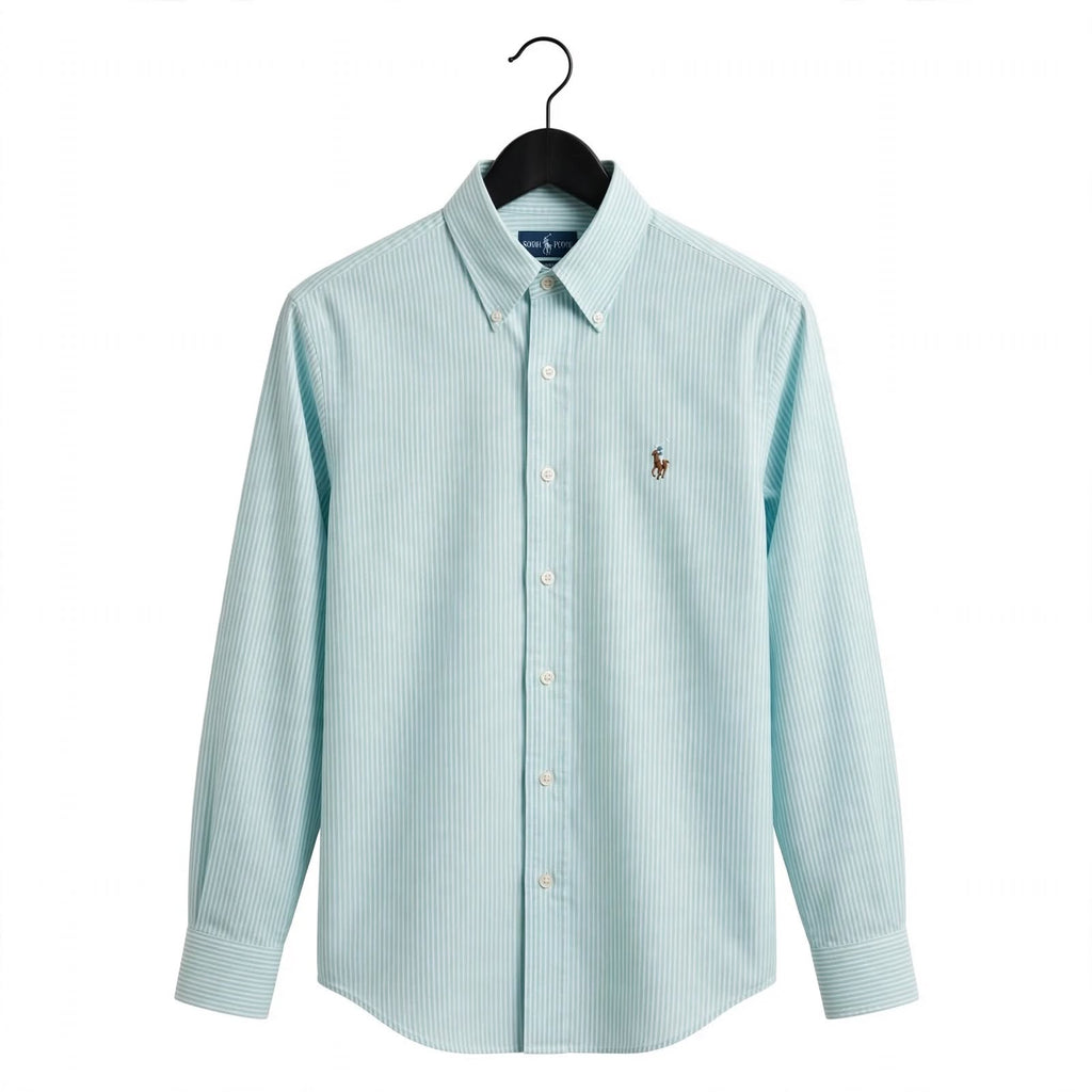 US Polo Striped Cotton Shirt – Regular Fit Full Sleeve Button-Down For Men