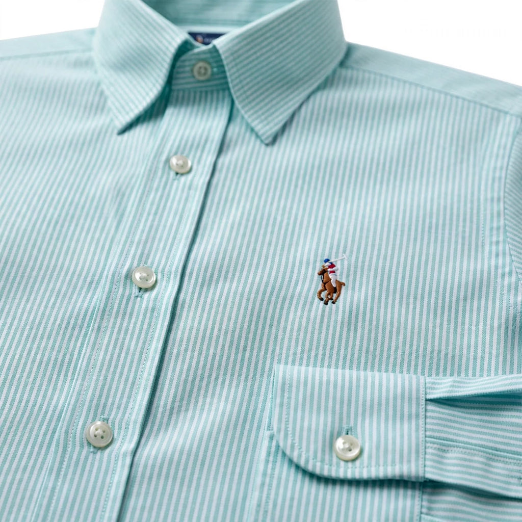 US Polo Striped Cotton Shirt – Regular Fit Full Sleeve Button-Down For Men
