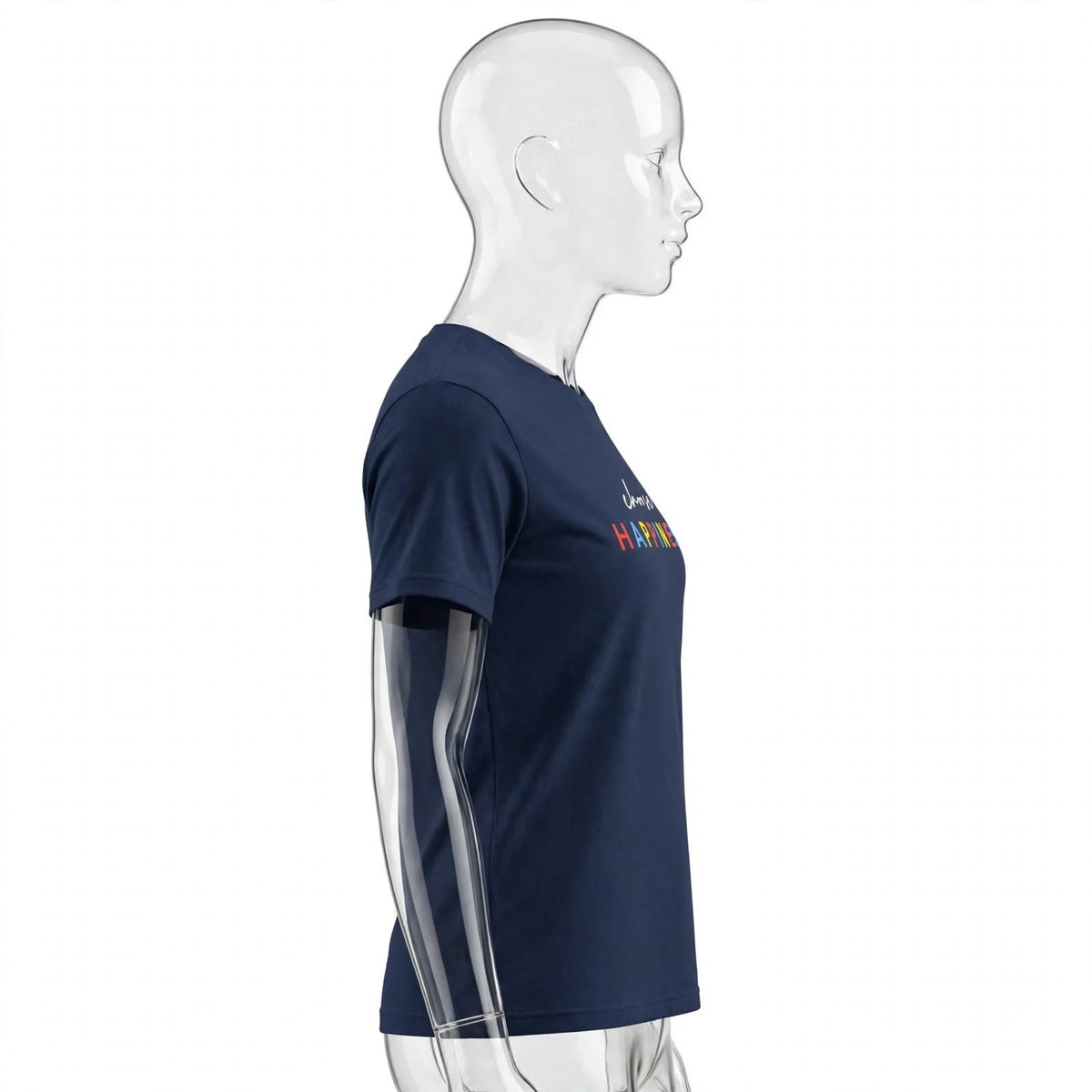 Wo Cotton Lycra T-Shirt | Regular Fit Round Neck Top For Women