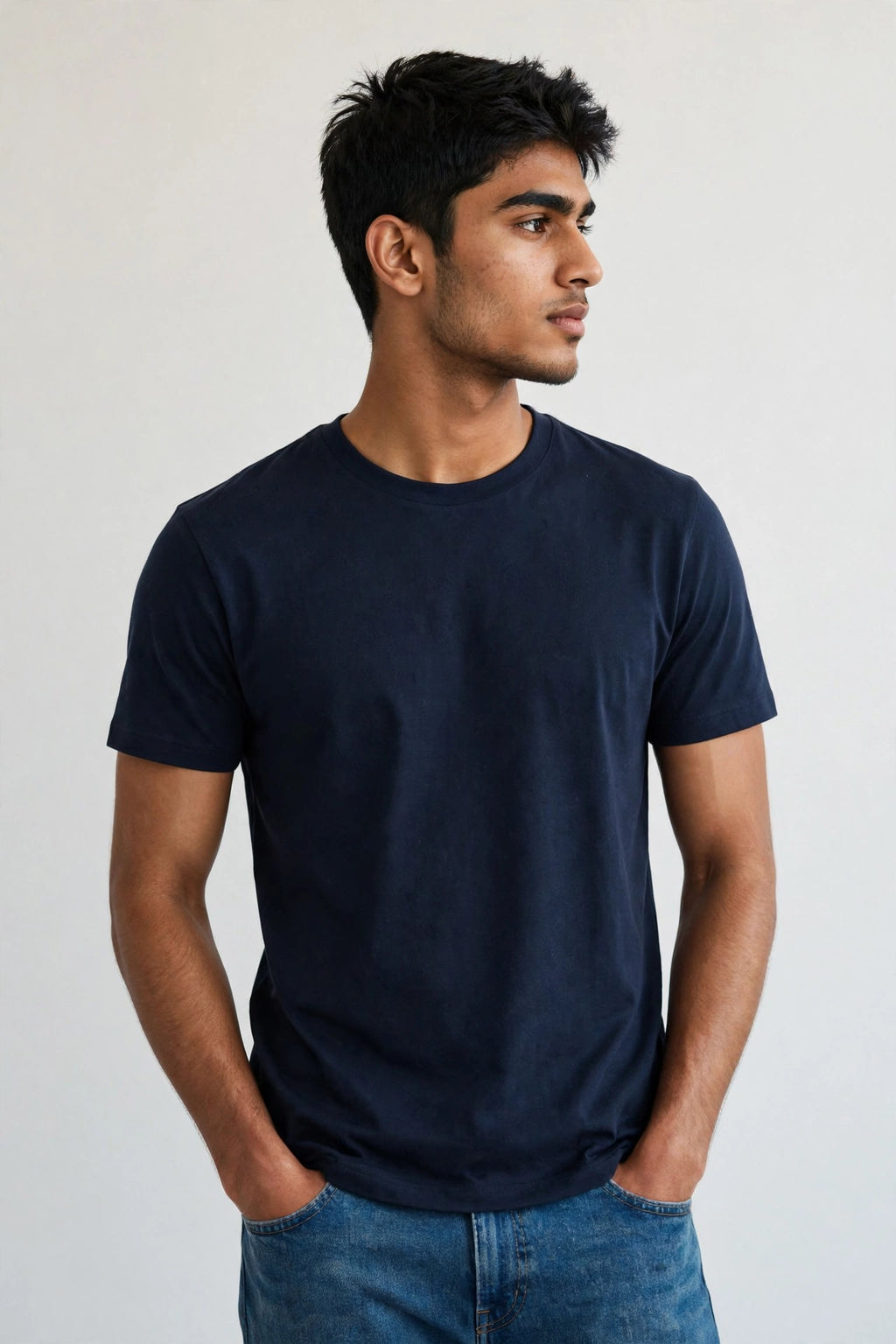 Premium Plain Cotton T-Shirt For Men