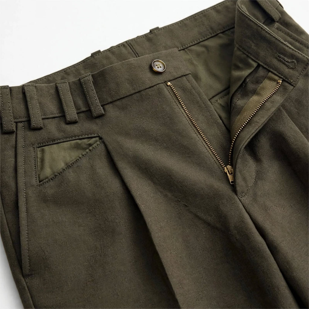 Regular Fit Formal Trouser – Cotton Lycra Single Pleated Tailored Pants For Men