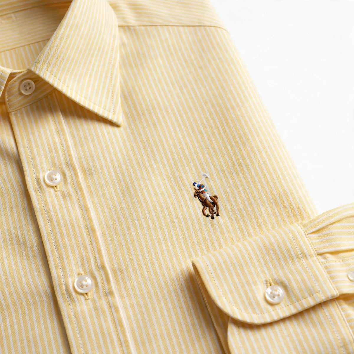 US Polo Striped Cotton Shirt – Regular Fit Full Sleeve Button-Down For Men