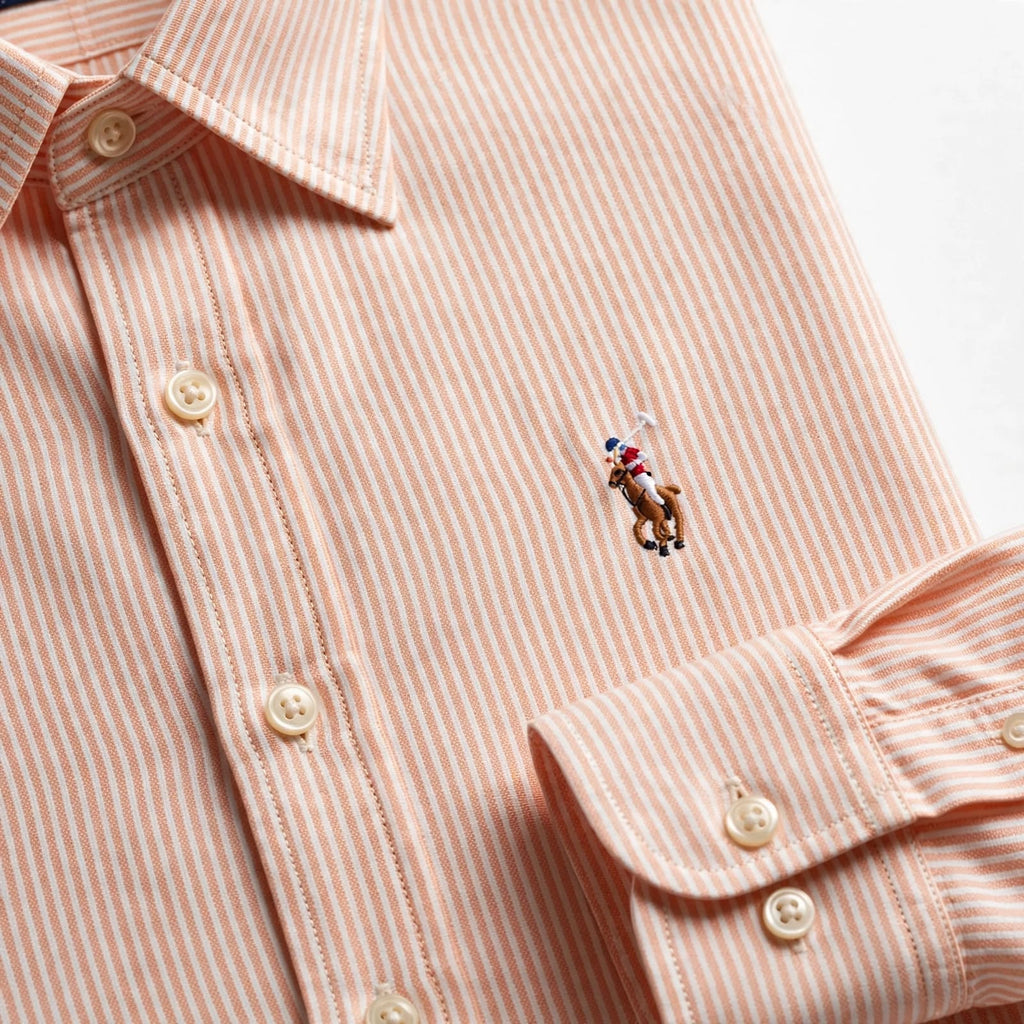 US Polo Striped Cotton Shirt – Regular Fit Full Sleeve Button-Down For Men