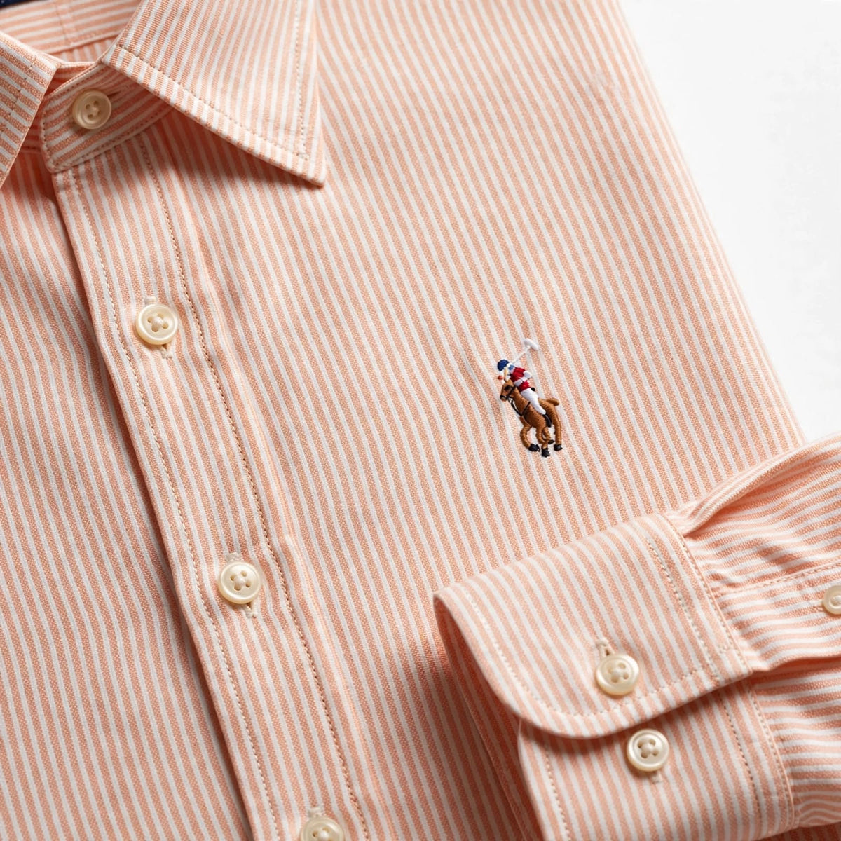 US Polo Striped Cotton Shirt – Regular Fit Full Sleeve Button-Down For Men