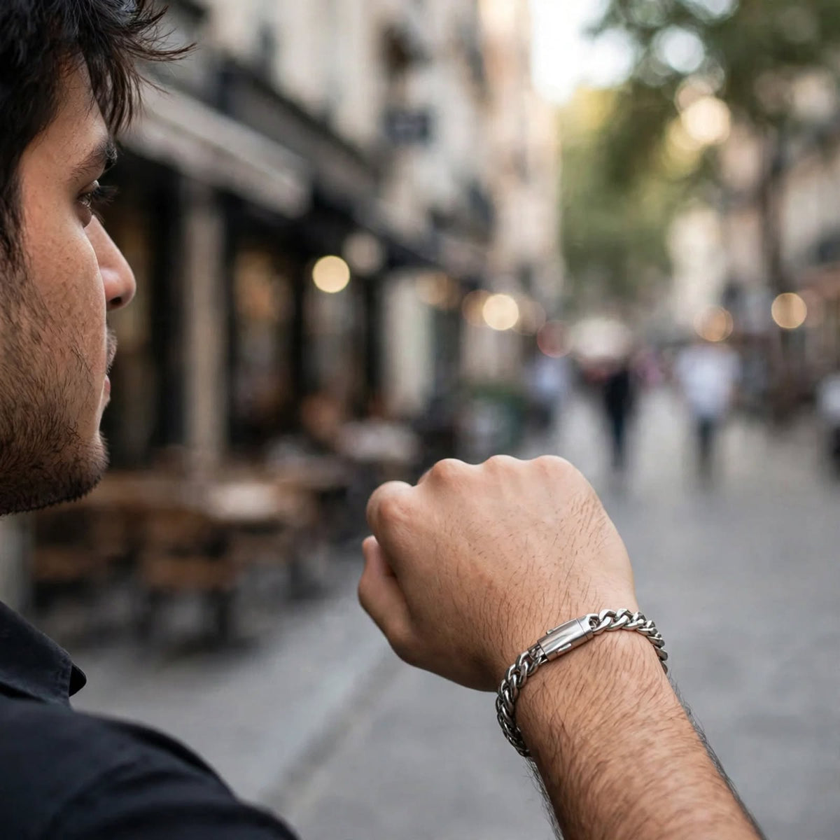 Wheat Chain Bracelet | Stainless Steel Bracelet FFBL192_A For Men