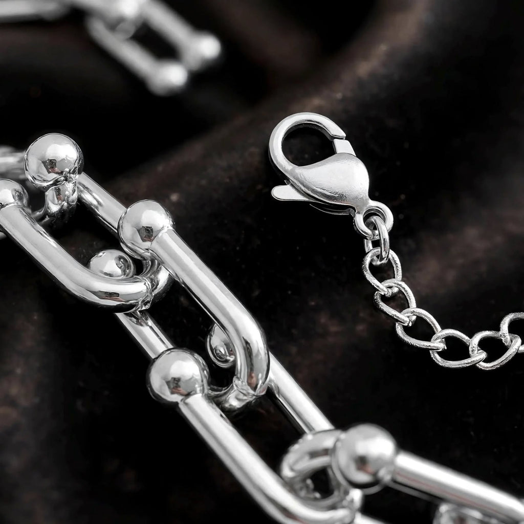 Fashion Frill Square Box Chain Bracelet | Rhodium Plated FFBL256 For Women