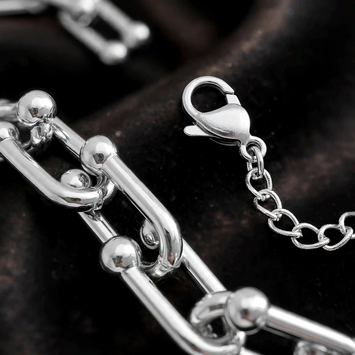Fashion Frill Square Box Chain Bracelet | Rhodium Plated FFBL256 For Women