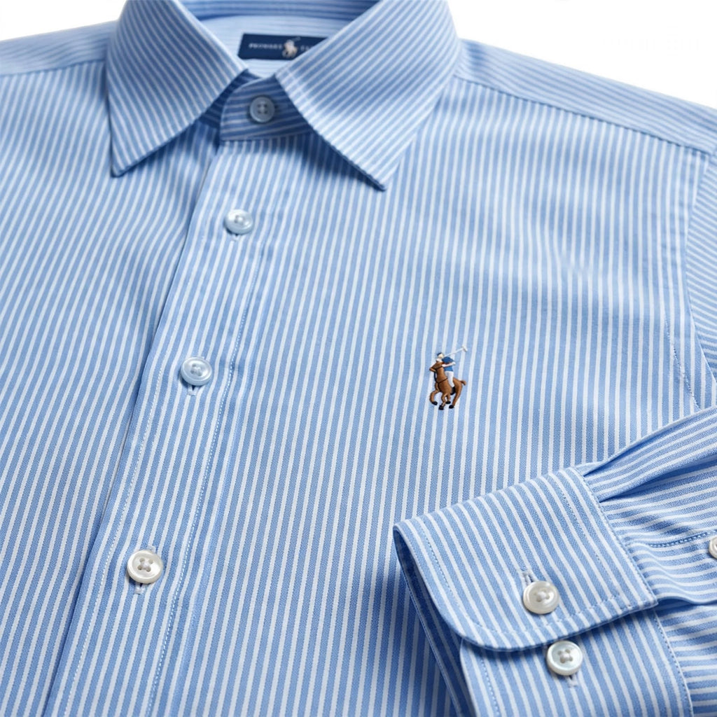 US Polo Striped Cotton Shirt – Regular Fit Full Sleeve Button-Down For Men