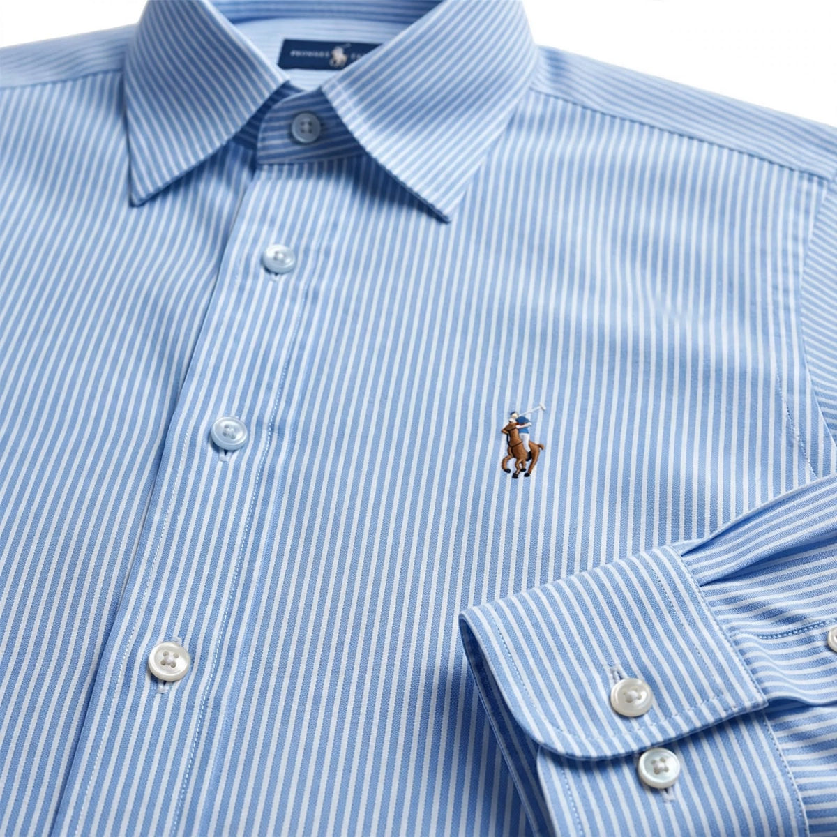 US Polo Striped Cotton Shirt – Regular Fit Full Sleeve Button-Down For Men