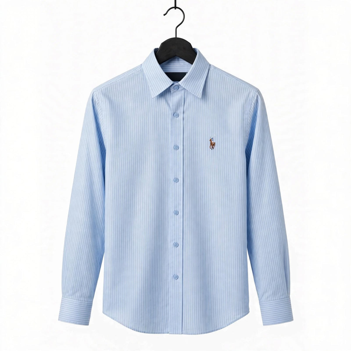 US Polo Striped Cotton Shirt – Regular Fit Full Sleeve Button-Down For Men