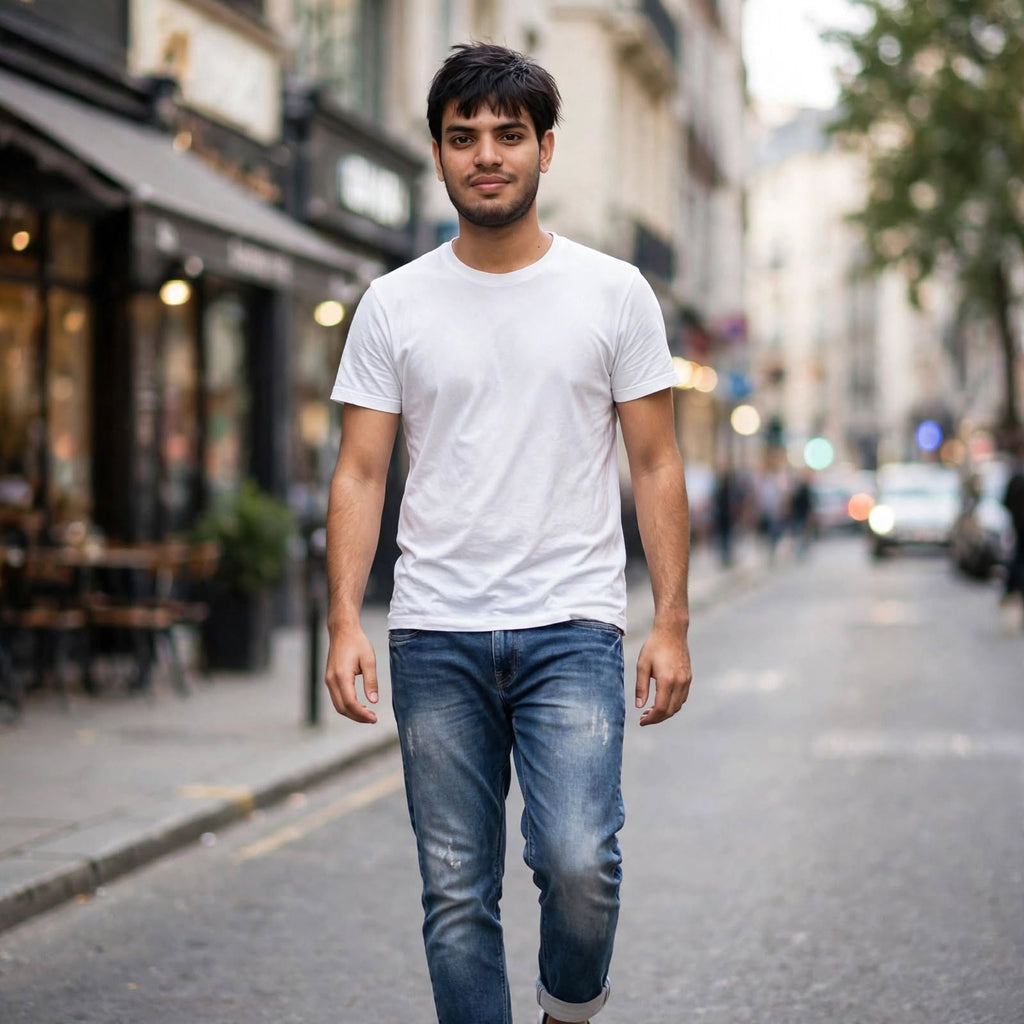 Cotton Jeans | Comfortable Faded Casual Denim For Men