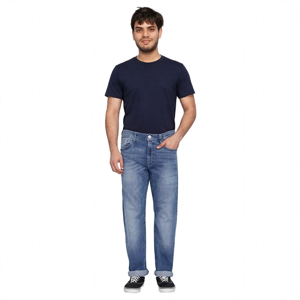 Relaxed Fit Jeans – Cotton Knitted Lycra Comfortable Casual Denim For Men