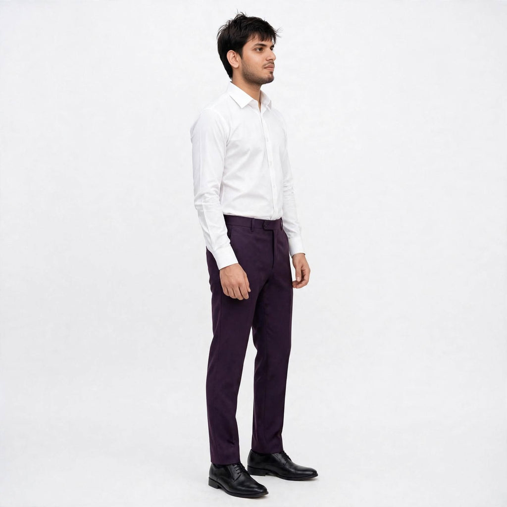 Formal Pants – Cotton Lycra Regular Fit Plain Trousers For Men