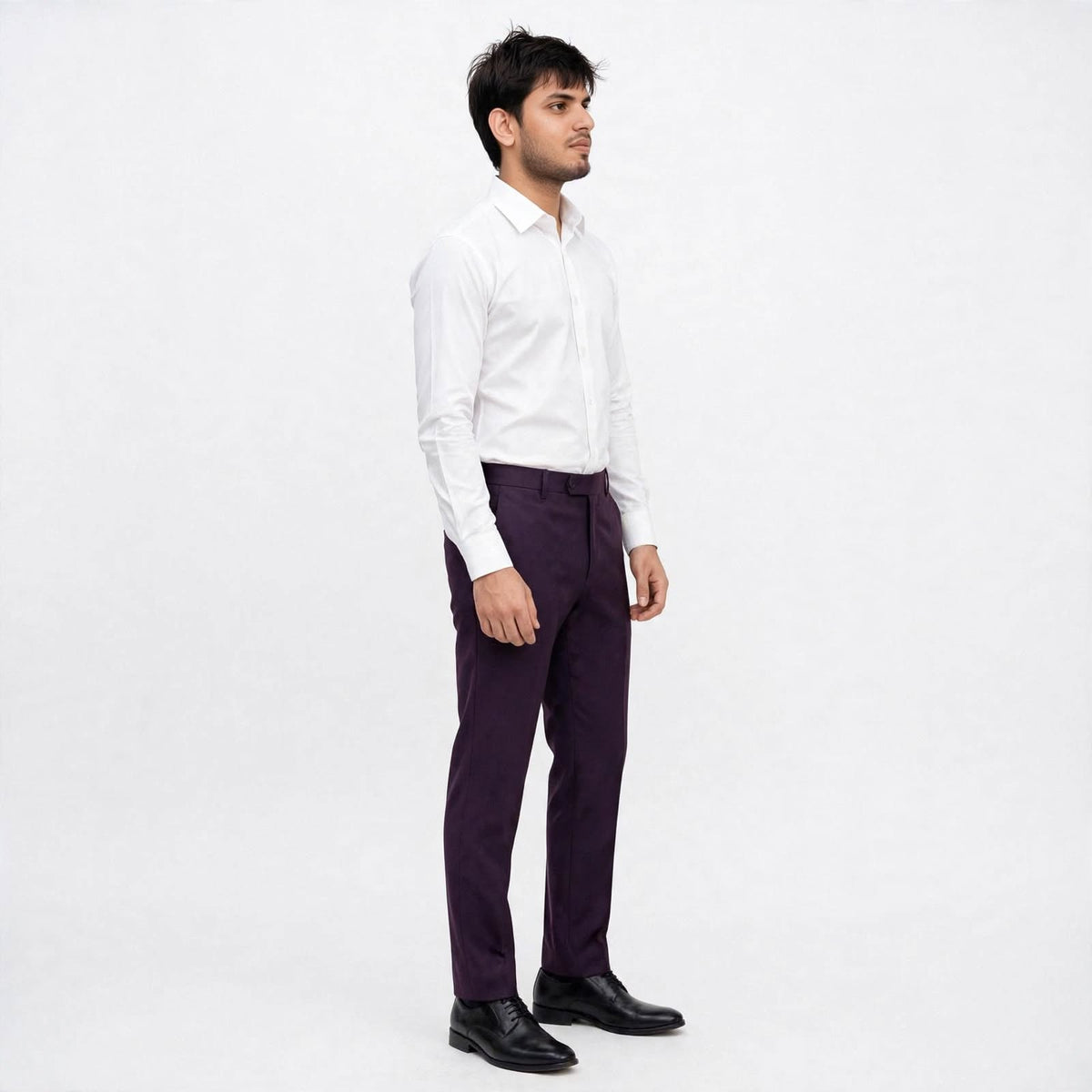 Formal Pants – Cotton Lycra Regular Fit Plain Trousers For Men