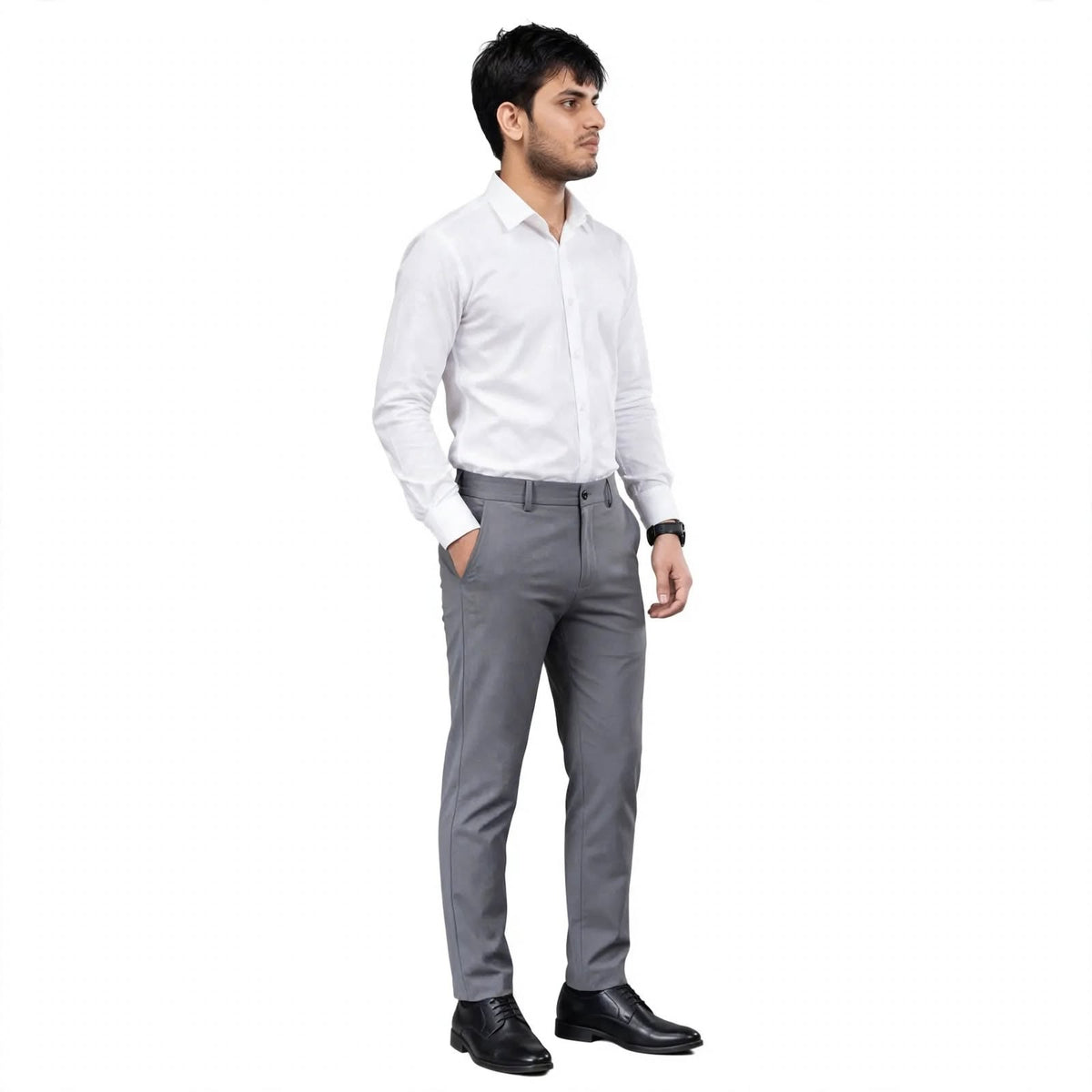 PV Formal Trouser – Polyester Regular Fit Medium Rise Plain Pants For Men