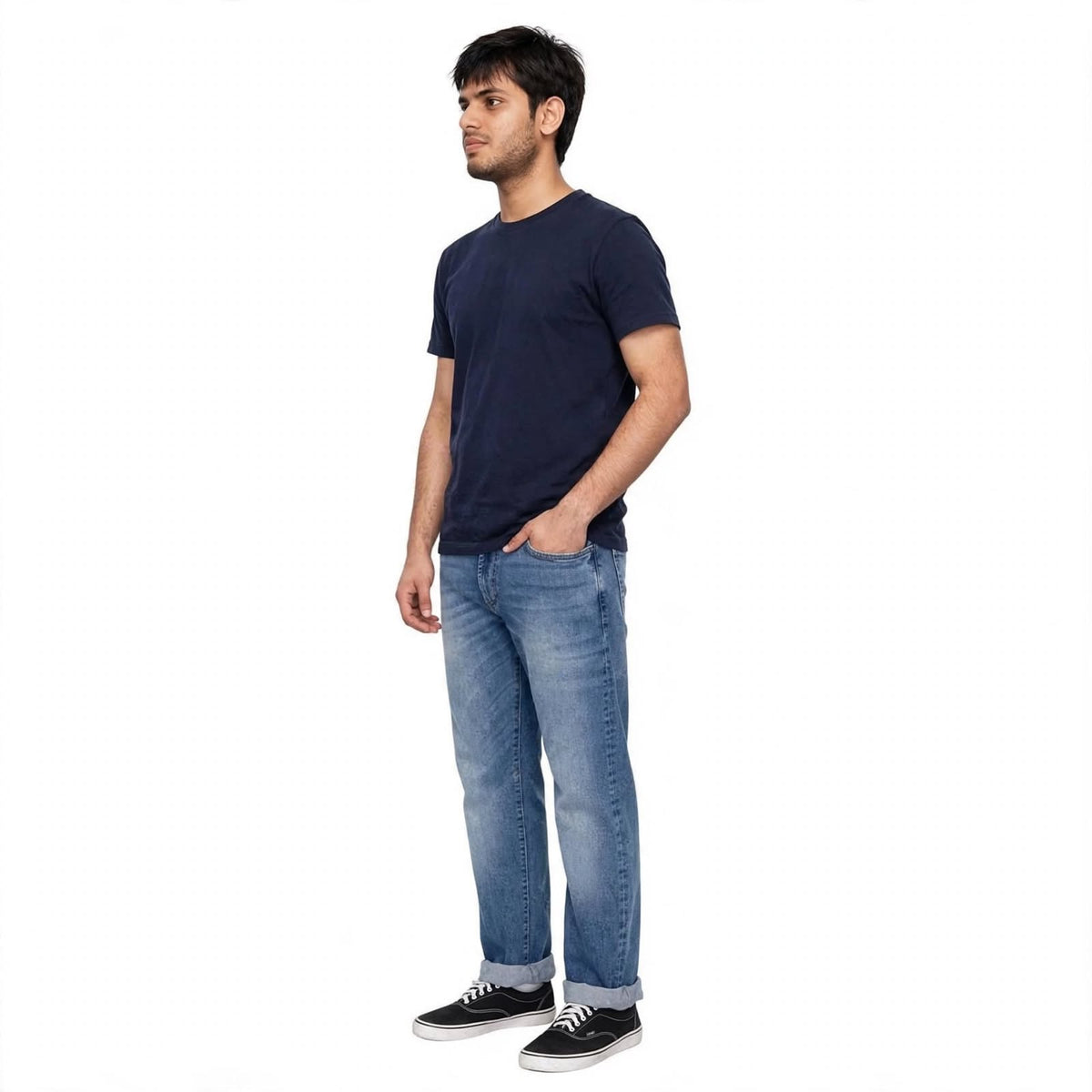 Relaxed Fit Jeans – Cotton Knitted Lycra Comfortable Casual Denim For Men
