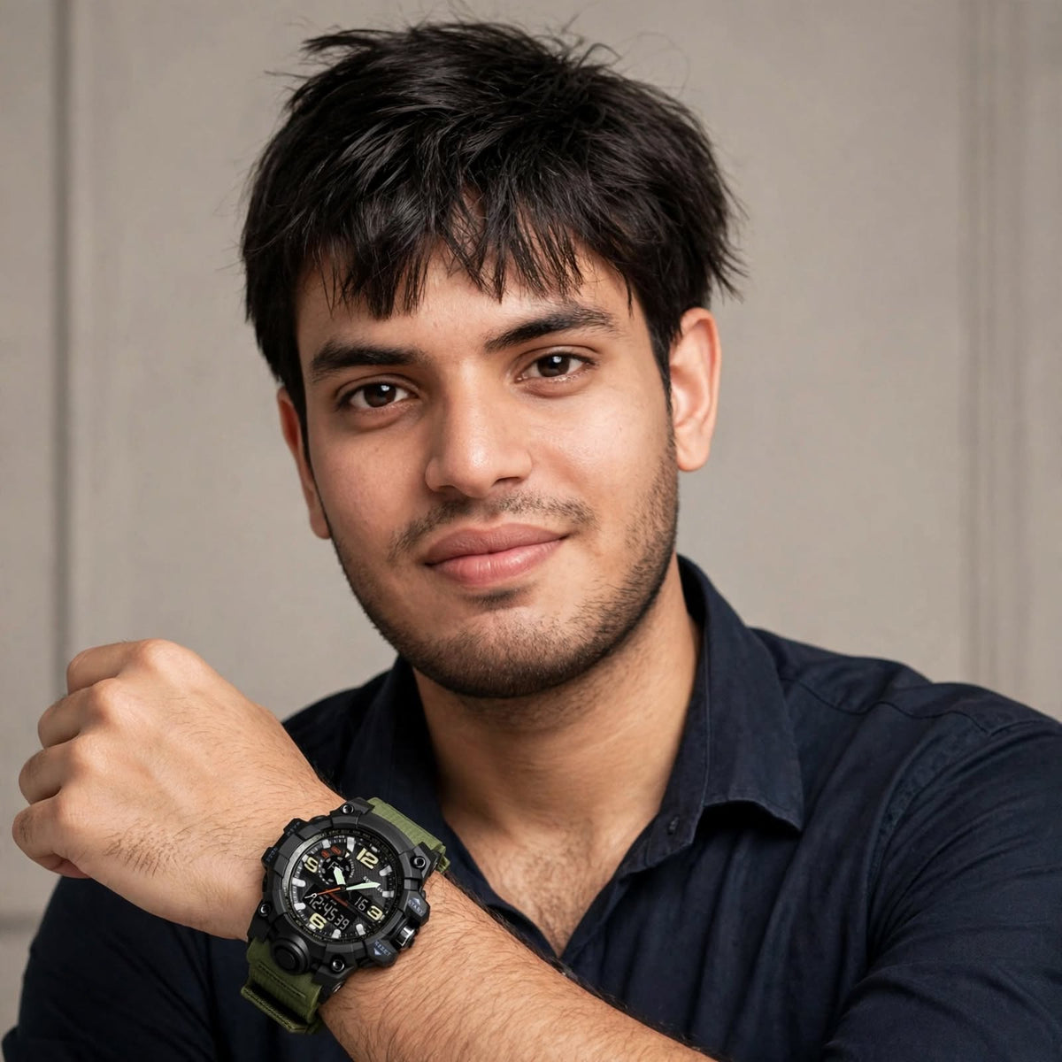 IIK-DG-003- Analog-Digital Sports Watch | PU Strap For Men