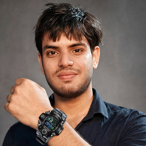IIK COLLECTION Digital Sports Watch & Boys | Multifunctional Round Dial For Men