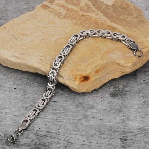 Stylish Stainless Steel Bracelet | Polished Inch FFBL179 For Men