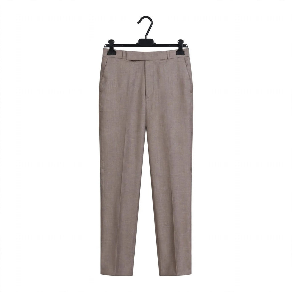 Flat Front Formal Trouser – Cotton Blend Regular Fit Mid Rise For Men