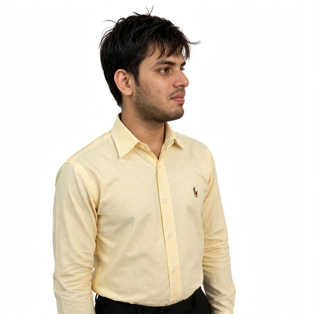 US Polo Striped Cotton Shirt – Regular Fit Full Sleeve Button-Down For Men