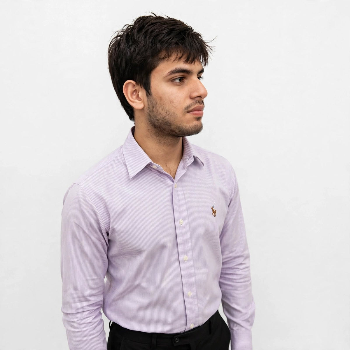 US Polo Striped Cotton Shirt – Regular Fit Full Sleeve Button-Down For Men