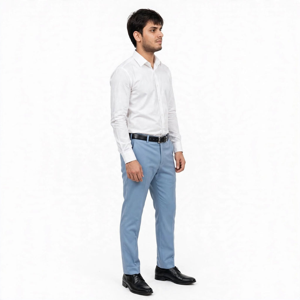Formal Pants – Cotton Lycra Regular Fit Plain Trousers For Men