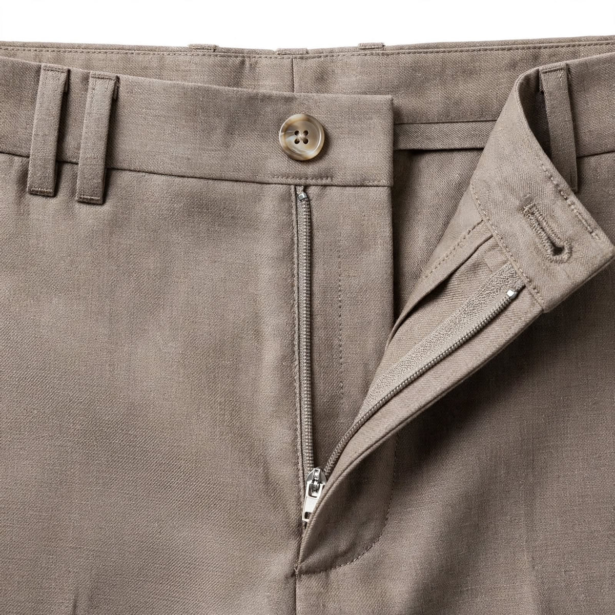 Flat Front Formal Trouser – Cotton Blend Regular Fit Mid Rise For Men