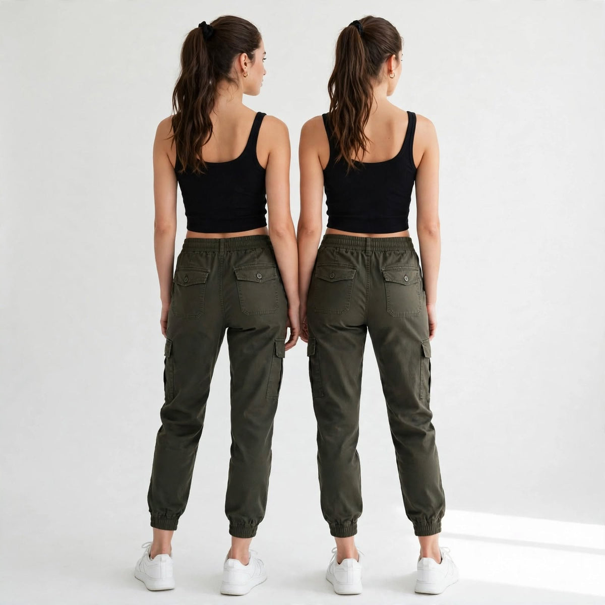 Wo Cargo Pants | Baggy Fit Polyester Utility Trousers For Women