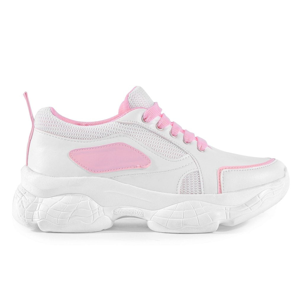 Women Pink Sneakers – Lightweight Comfortable Casual Walking Shoes