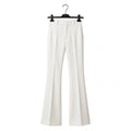 Flared Tailored Formal Trouser – Cotton Blend Regular Fit Mid Rise For Men