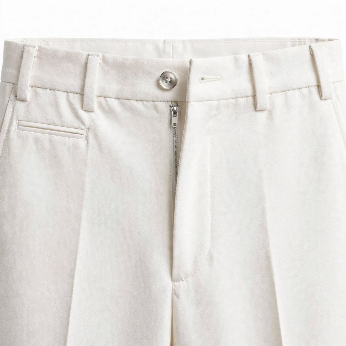 Flared Tailored Formal Trouser – Cotton Blend Regular Fit Mid Rise For Men