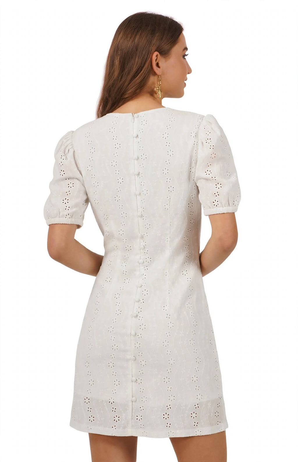 Wo V Neck Dress | Short Sleeve Polyester Mini Dress For Women