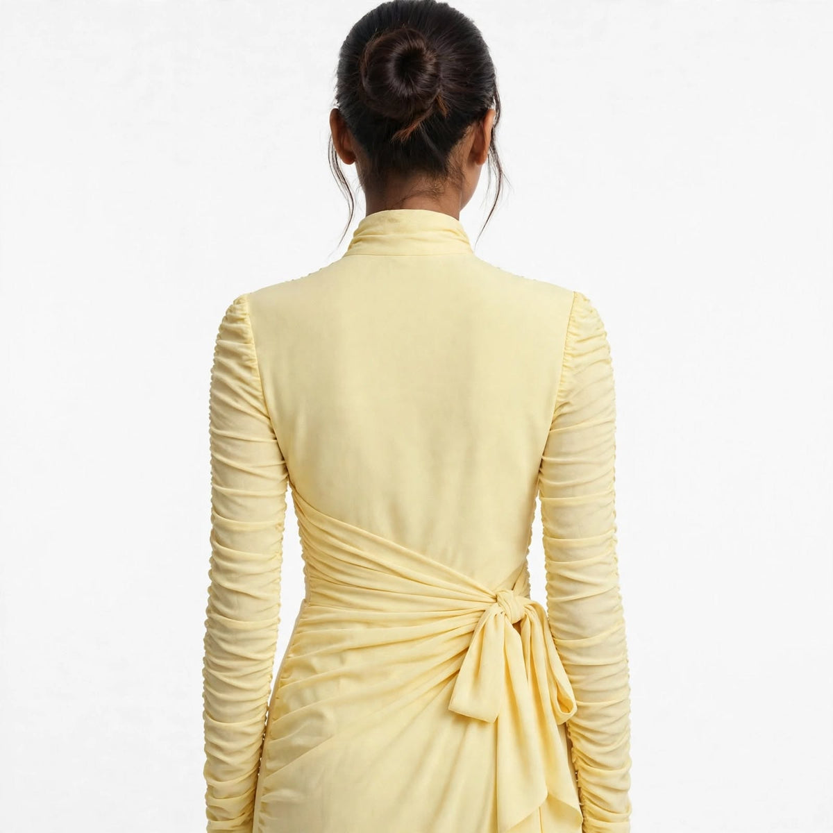 Wo Bodycon Party Wear Dress | Full Sleeve Round Neck Stitched Dress For Women