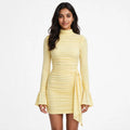Wo Bodycon Party Wear Dress | Full Sleeve Round Neck Stitched Dress For Women
