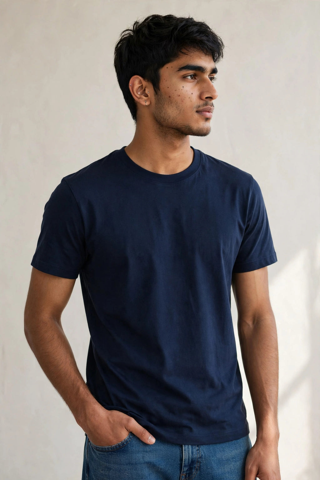 Premium Plain Cotton T-Shirt For Men